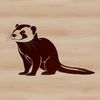 Free SVG Ferret Outline for Cutting Machines Ferret silhouette in vector format, suitable for cutting machines and personal use.