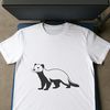 Free Ferret SVG Download A vector illustration of a ferret in a neutral color scheme.