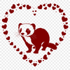 Ferret with Heart Accents A high-resolution SVG illustration of a ferret with heart accents, ideal for personal or commercial use.