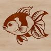 An SVG vector design of a common household pet fish.
