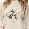 A colorful illustration of a goldfish, suitable for use in vector graphics designs.
