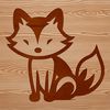 An adorable vector illustration of an animal in a sitting pose.