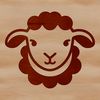 Cute Sheep Face Design A simple line drawing of a sheep's head, illustrating the basic features of this farm animal.