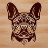 French Bulldog Portrait Graphic An SVG graphic of a French Bulldog animal portrait.