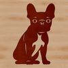 Adorable French Bull Dog Illustration Close-up vector illustration of a French bull dog in a seated position.