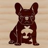 Adorable Frenchie Illustration A digital illustration of a French Bulldog sitting, created as a vector graphic.