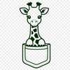 Tall African Mammal Vector Art A tall, African savannah animal with long neck and spots, suitable for vector art projects.