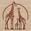 Tall Friends Illustration A detailed illustration of a giraffe, suitable for vector graphics and cutting machine projects.