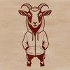 A high-quality illustration of a goat, suitable for vector design and cutting machine projects.