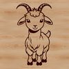 A goat illustrated in digital vector format.