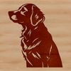 Beautiful Breed Portrait SVG A illustration of a golden retriever breed dog in a simple vector design.