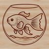 Colorful Finned Friend SVG An SVG graphic featuring a colorful goldfish with flowing fins.