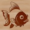 Cute Aquarium Companion Clip Art An illustration of a goldfish, suitable for use in digital design projects.
