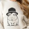 Adorable Guinea Pig in a Fancy Hat Illustrated design of a guinea pig wearing a hat, suitable for personal or commercial use as vector art.