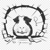 A digital illustration of a guinea pig in a vector format.