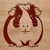 A cartoon illustration of a guinea pig, suitable for clipping out and using in various digital projects.