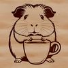 Adorable Guinea Pig Pet Illustration A high-quality vector illustration of a cute Guinea Pig in a pet setting.