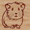 Whimsical Guinea Pig Illustration An adorable vector design featuring a small furry animal.