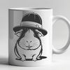 Cute Guinea Pig in a Hat Design A guinea pig wearing a hat, depicted as a vector graphic.