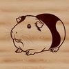 Free Guinea Pig Vector Graphics Image An illustration of a guinea pig, suitable for use in vector graphics and cutting machine designs.