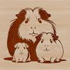 Guinea Pig Clipart Design A cute guinea pig illustration in vector format, suitable for various designs and crafts.