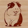 Beautiful SVG Image of a Guinea Pet An SVG icon of a domesticated guinea pig suitable for graphic design and print use.