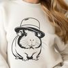 Guinea Pig Face Illustration Close-up illustration of a guinea pig's face with cute facial features.