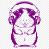 Stylized Guinea Pig Icon Design A small, furry guinea pig depicted in a stylized format, suitable for digital use.