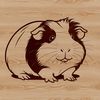 Friendly Furry Friend SVG Illustration A digital illustration of a guinea pig in a naturalistic pose.