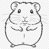 Cuddly Hamster Vector Illustration An illustration of a cute hamster in vector format for various uses.