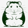 Cute Domesticated Rodent SVG Graphic A simple illustration of a hamster in a domestic setting.