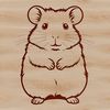 Happy Hamster SVG Clip Art A colorful illustration of a happy hamster in a playful pose, suitable for personal or professional projects.