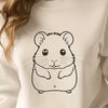A small, cute hamster illustration suitable for clip art.