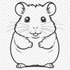 Cute Pet Animal Vector Graphic A small mammal with a furry body and long tail, commonly kept as a pet.