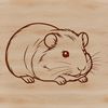Vector Hamster Illustration A small, furry rodent with a long tail, depicted in vector format.