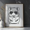 Simple Hamster SVG Icon A digital illustration of a hamster in a simple design, suitable for various applications.