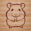 Cute Vector Hamster Illustration A simple design of a hamster in scalable SVG format, suitable for various digital applications.