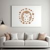 Hedgehog Silhouette with Heart Motifs A detailed illustration of a hedgehog with heart motifs surrounding its body.