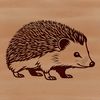 Simple Line Art Hedgehog Illustration A digital illustration of a hedgehog in a simple line art style, suitable for various design applications.