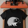 Quilled Hedgehog Illustration A small mammal with a rounded body and sharp spines, illustrated in a digital format.