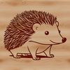Free SVG Vector Image Design A detailed illustration of a hedgehog with spikes and a small face.