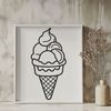 Colorful Treats SVG Design A digital illustration of a colorful ice cream with multiple flavors, suitable for vector art designs and printing.