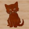 Simple Cat Vector Design A small, adorable cat sitting on its haunches, depicted in a simple vector design suitable for various applications.