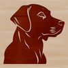 Vector illustration of a Labrador Retriever dog breed.