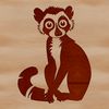 An illustration of a wild lemur in a natural habitat.