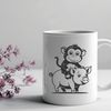 Monkey Pig Illustration Vector Graphic A monkey and pig illustration in vector format.