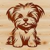 Cute Morkie SVG Clip Art A small-sized dog breed known as a Morkie is depicted in this vector design.