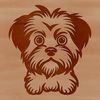 Free SVG Clip Art of a Cuteness Overload Morkie A vector illustration of a small dog breed known as a Morkie, sitting on its hind legs.