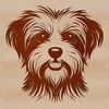 Adorable Morkie Pup Illustration Small Morkie dog breed illustration, suitable for pet-related designs.