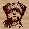 Small Dog Clip Art Design A small dog breed illustration with distinctive features.